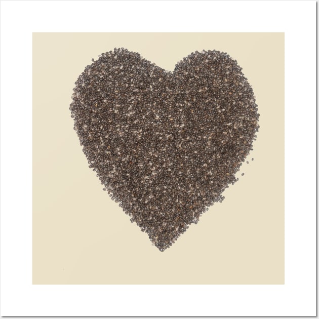 Chia Seeds Heart For Healthy Life Wall Art by Korry
